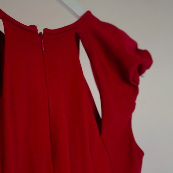 Greta Constantine Zhazha Red Cutout Dress - Picture 6 of 7